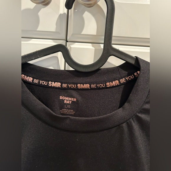 Sommer Ray Black Long Sleeve Crop Top Size Large - Picture 3 of 4